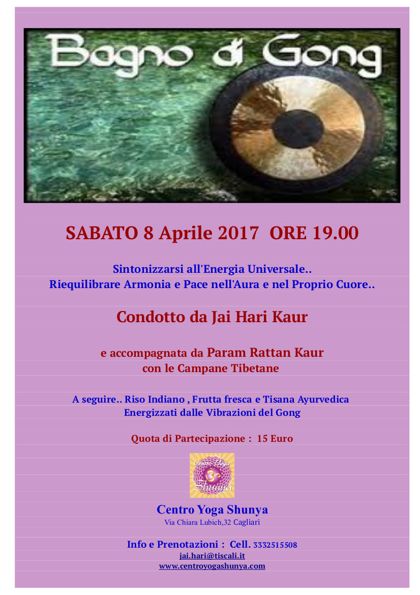 Locandina gong 8 Aprile